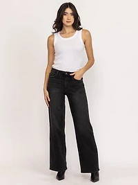 high rise loose fit jean