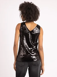 ziya double v neck sequins tank