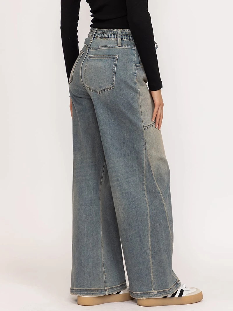 high rise baggy wide leg jean