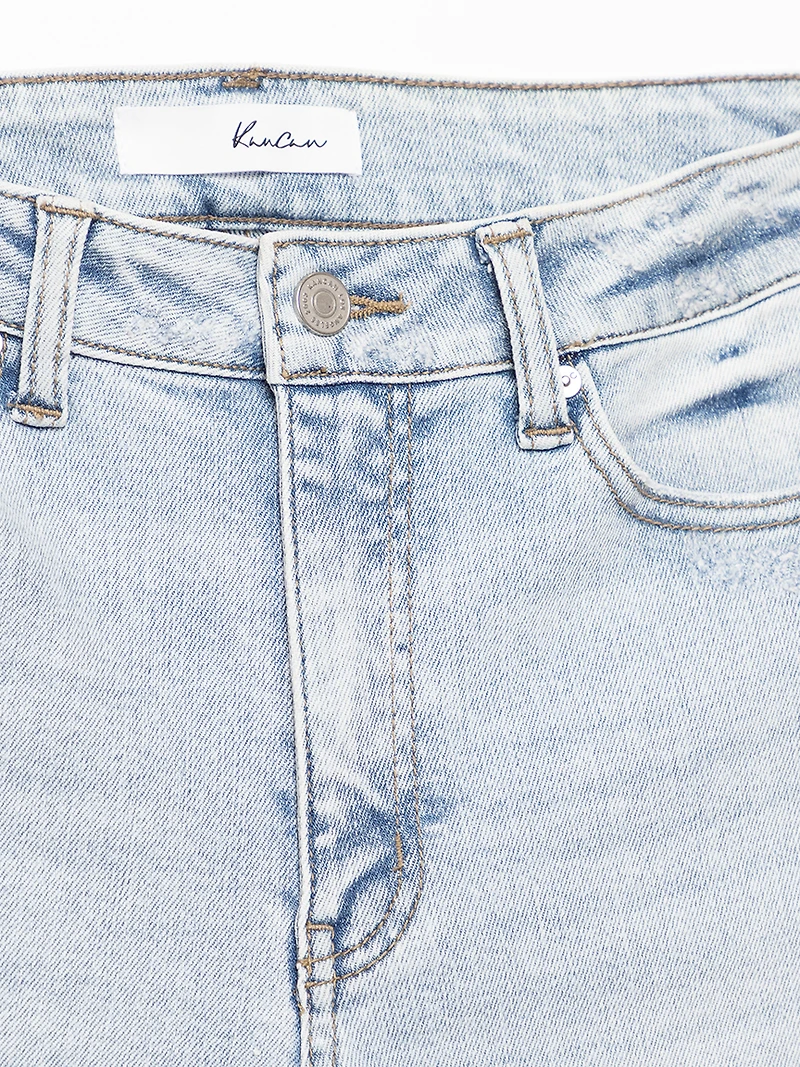 high rise flare jean light authentic