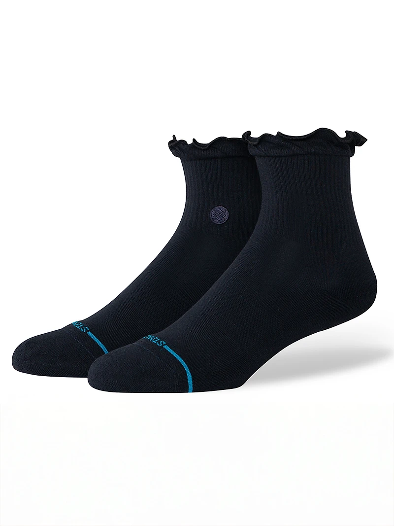 ruffle icon quarter socks