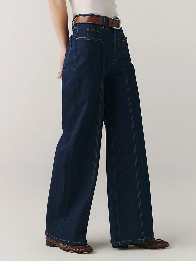 NCE wide leg jean medium rinse