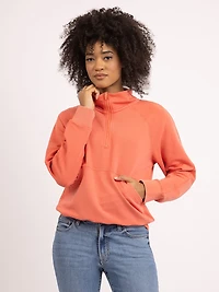 welma mock neck 1/4 zip sweatshirt