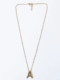 helium bubble initial necklace "A"
