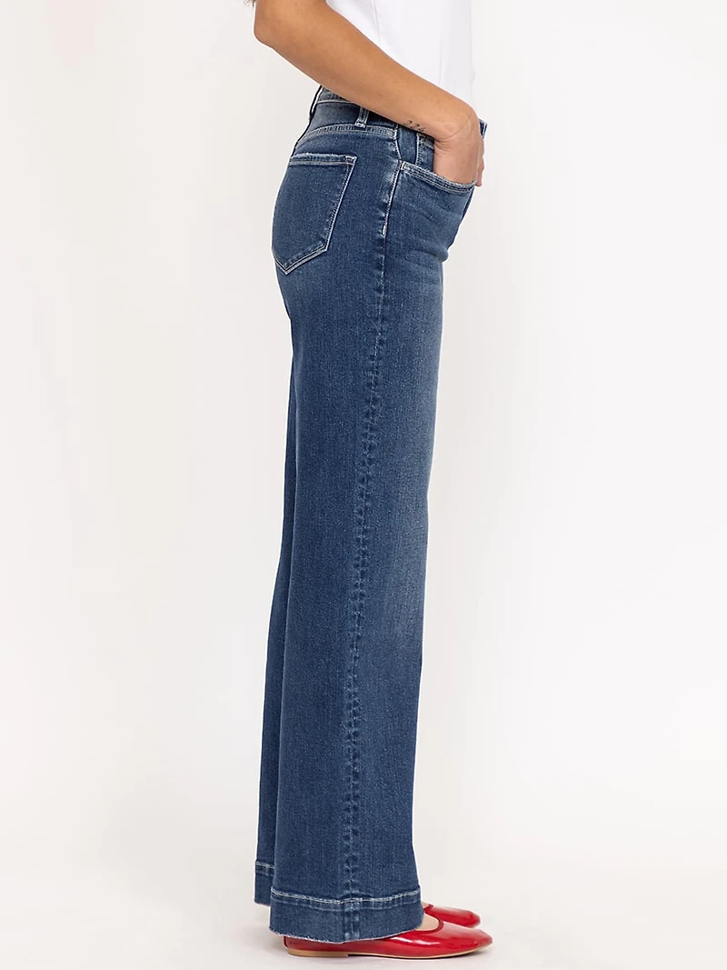 wide leg trouser jean dark authentic