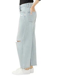 Be Easy High Rise Wide Leg Cropped Jeans