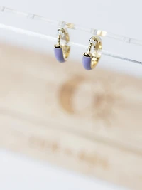 candy huggie earrings lavender