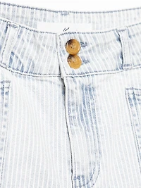 hickory stripe cropped jean light authentic