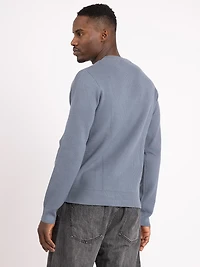 austin waffle stitch crewneck