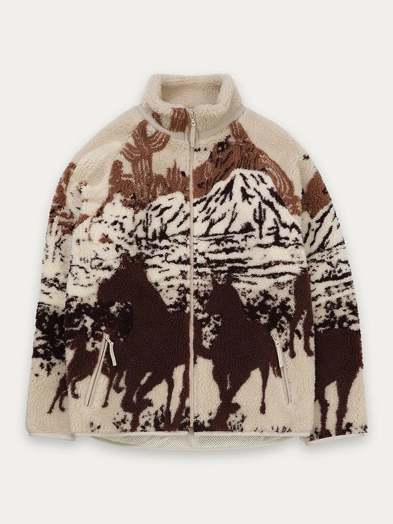 printed sherpa fleece