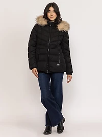 chevron quilted puffer jacket