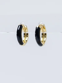 candy huggie earrings black
