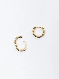 mini huggie earrings gold