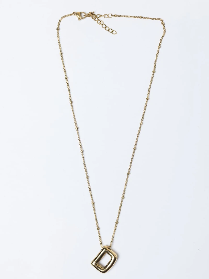 helium bubble initial necklace "D"
