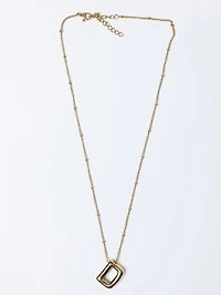 helium bubble initial necklace "D"