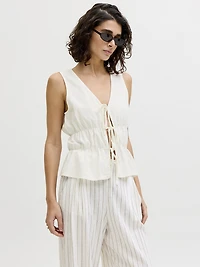 almira linen blend top