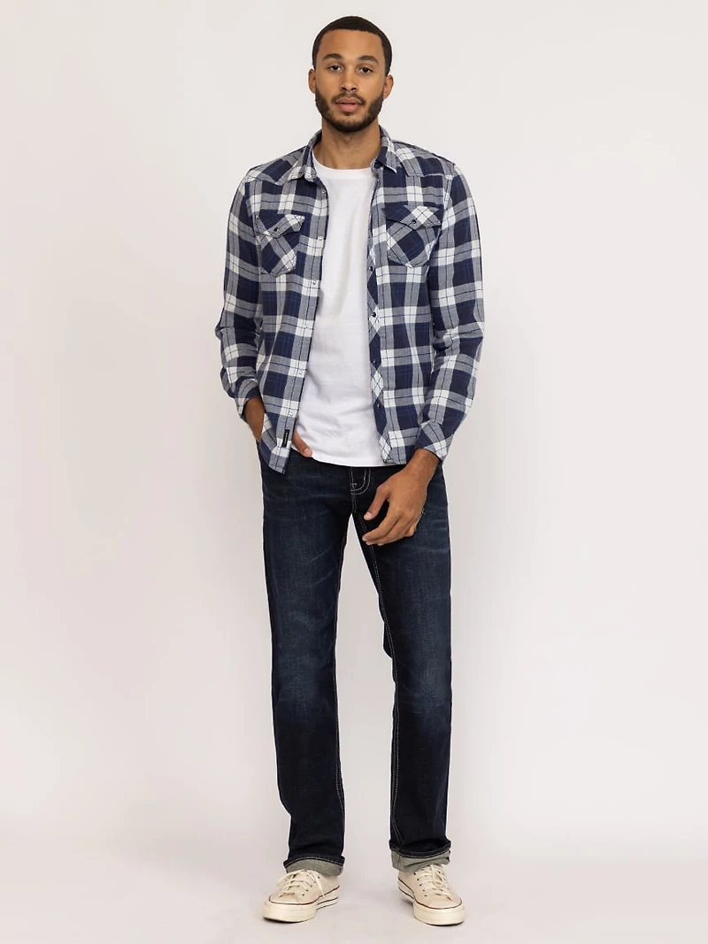 long sleeve plaid flannel shirt