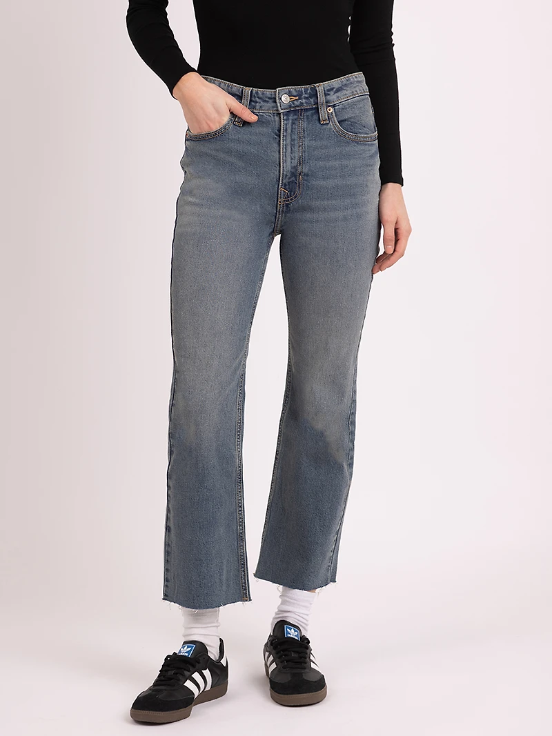 cropped flare jean medium authentic