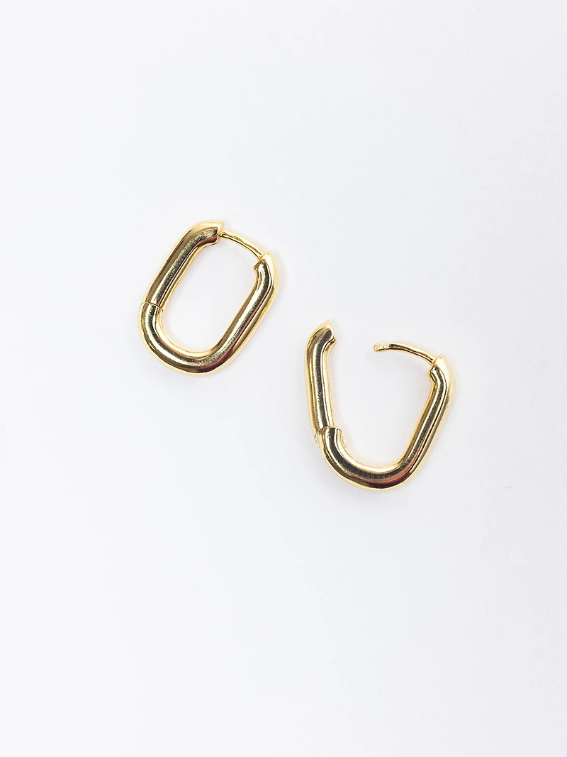 audrey square hoop earrings gold