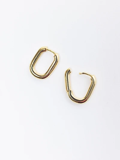 audrey square hoop earrings gold