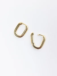 audrey square hoop earrings gold
