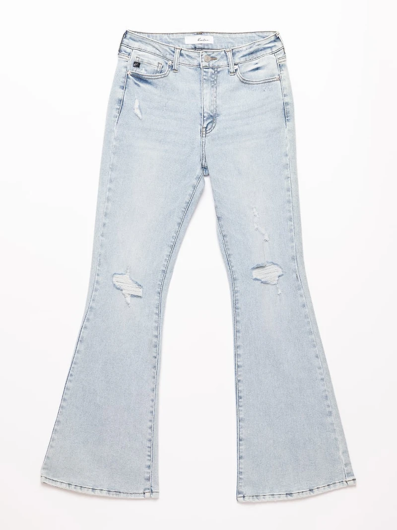 high rise flare jean light authentic