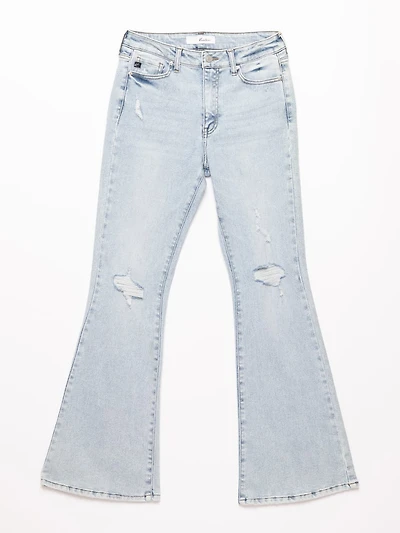 high rise flare jean light authentic