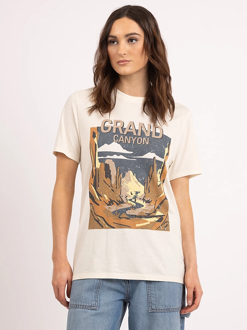 grand canyon crew neck graphic t-shirt