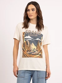 grand canyon crew neck graphic t-shirt