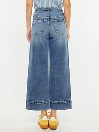 mid rise wide leg jean