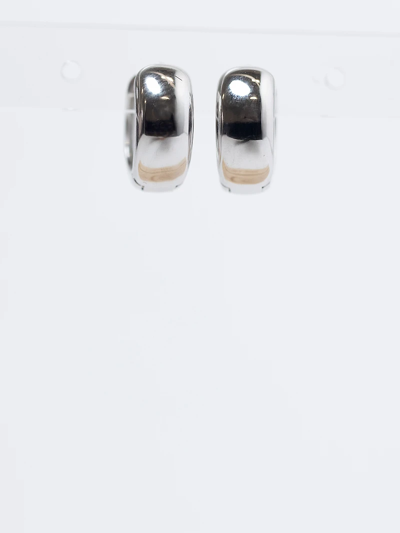 aurelia chunky hoop earrings silver