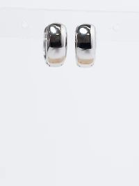 aurelia chunky hoop earrings silver