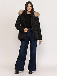 chevron quilted puffer jacket