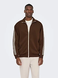 riber stripe track sweatshirt