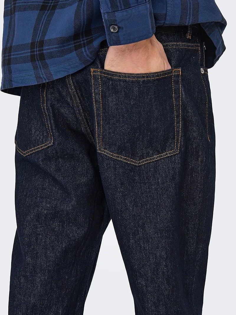 edge straight jean rinse