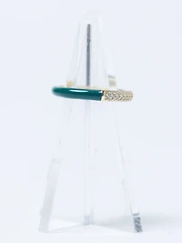 candy enamel ring forest green