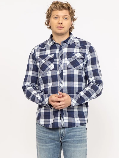 long sleeve plaid flannel shirt