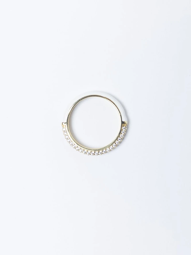 candy enamel ring white