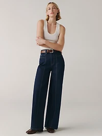 NCE wide leg jean medium rinse