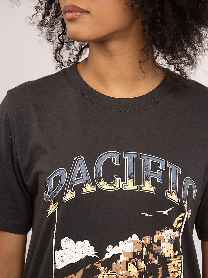 pacific coast crew neck graphic t-shirt