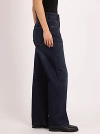high rise loose jean dark authentic
