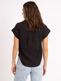 jaden johnny collar gauze shirt