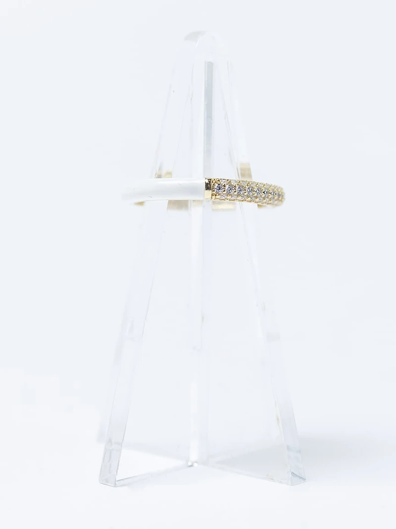 candy enamel ring white