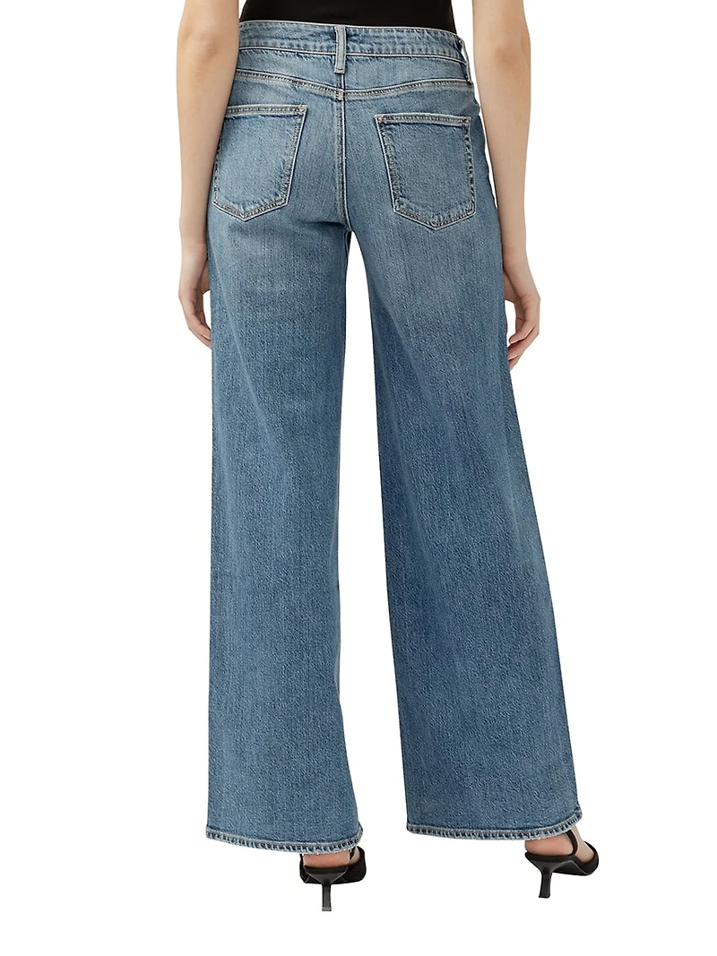 Suki Mid Rise Wide Leg Jeans