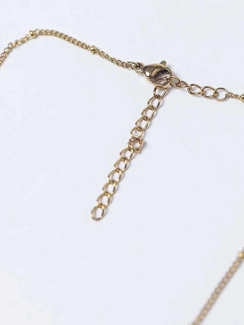 helium bubble initial necklace "L"