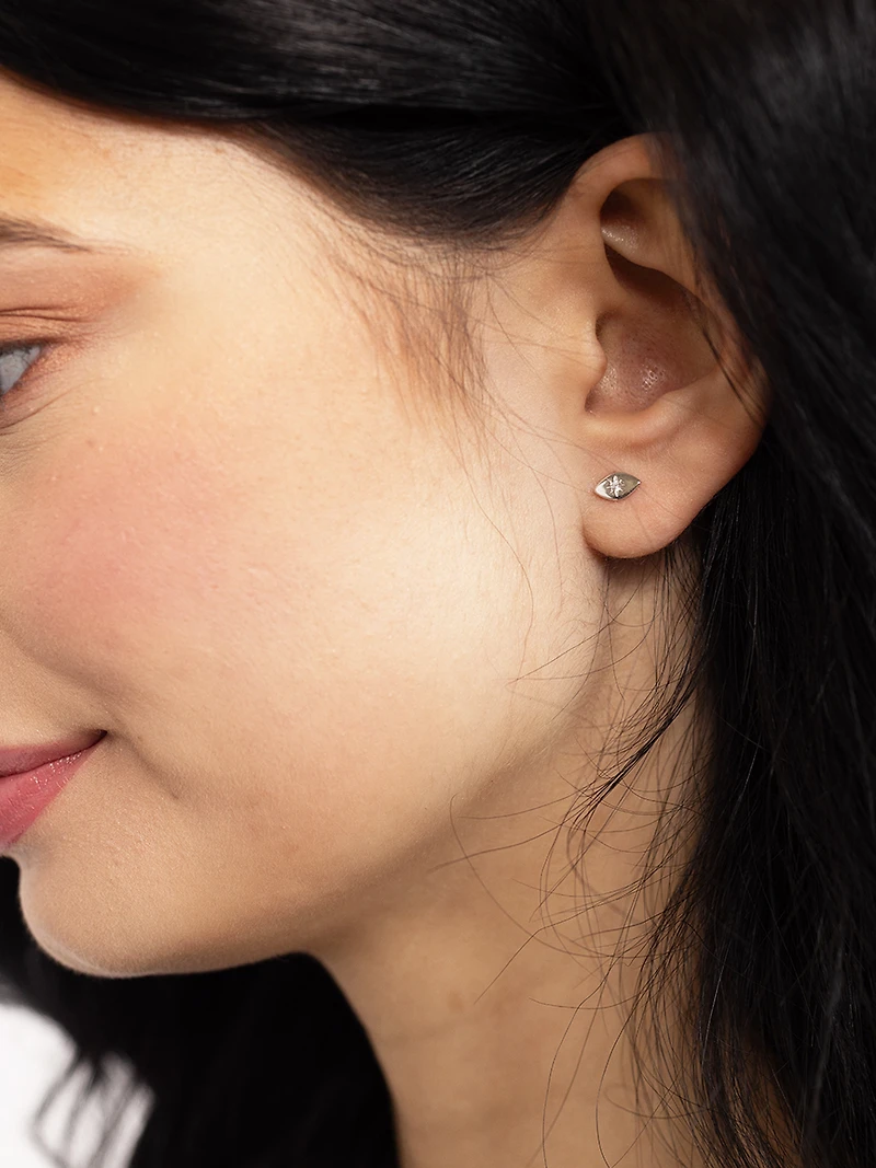 astra stud earrings silver