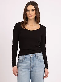 anika sweetheart neck top