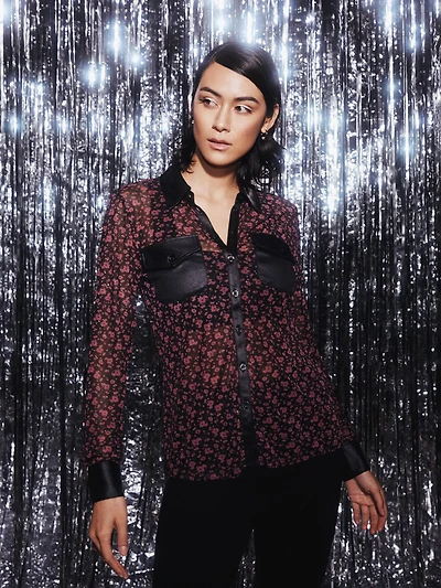 Blouse à manches longues avec boutons