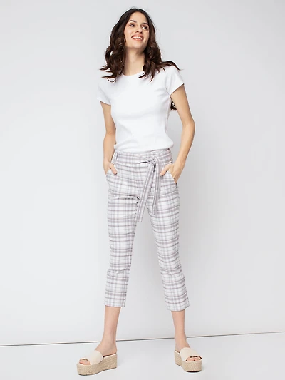 Straight fitted pull-on capri
