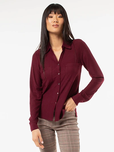 Blouse à manches longues avec boutons